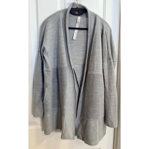 lululemon athletica Sweaters - Lululemon Merino Wool Wrap Cardigan Gray Size 6